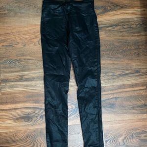 SOLD High waist pleather skinny jeans